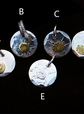 高山隆吊坠铁头的店纯银手工情侣