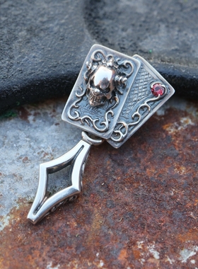 扑克牌吊坠纯银情侣机车小众FAL