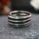 情侣款 铁头 Munchen暗黑风 多层交错符号戒指纯银 店 Werkstatt