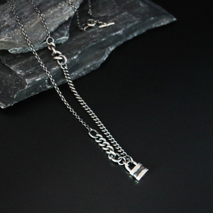 铁头的店 Werkstatt Munchen OT扣不对称链条小锁项链 男女复古款