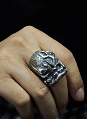 铁头的店 925银 STARLINGEARA  斯特林 火焰sob复古朋克戒指