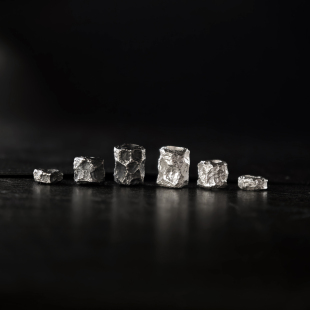 铁头的店925银HorizonBluea大孔石头银珠实心银珠DIY手链项链隔珠