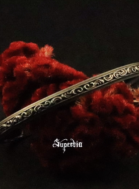 巴洛克风格手镯铁头的店纯银唐草