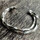嘻哈手环首饰饰品 全手工扭曲闪电手镯纯银粗细情侣款 铁头 店