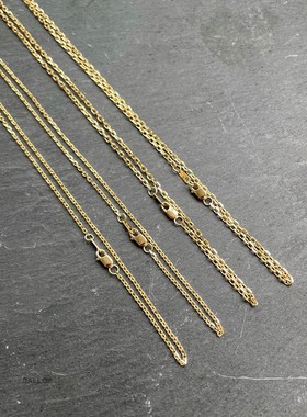 铁头的店18K金角链情侣全金项链