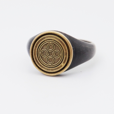 无限轮回情侣925银铁头的店戒指