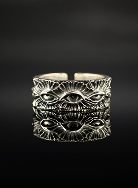 众神之眼戒指个性潮流925银指环