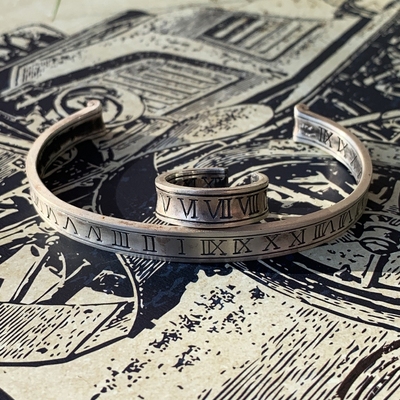 铁头的店纯银手镯哥特风情侣纯银