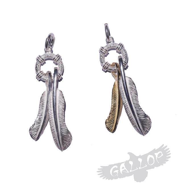 铁头的店吉原只 legend唐草  小羽毛吊坠 银吊坠 羽毛 银饼