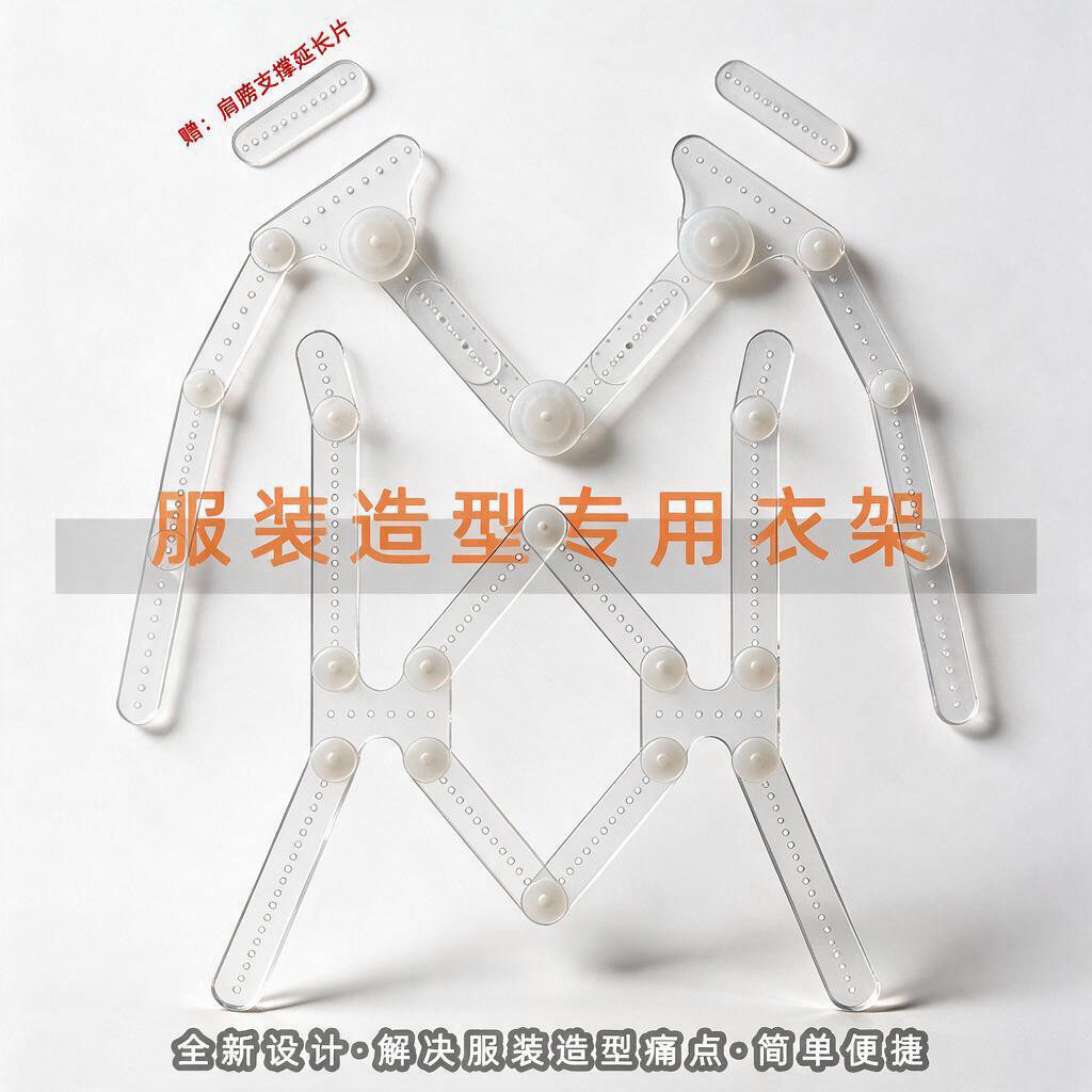 服装挂拍衣架隐形透明架子多功能衣架