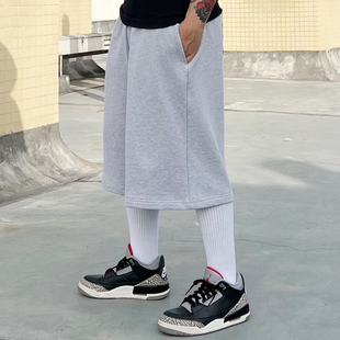 FBS Brand 22SS奇卡诺嘻哈美式篮球休闲宽松过膝毛圈布七分短裤