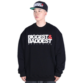 款 FBS 圆领卫衣春秋 BADDEST美式 嘻哈街舞宽松毛圈经典 BIGGEST