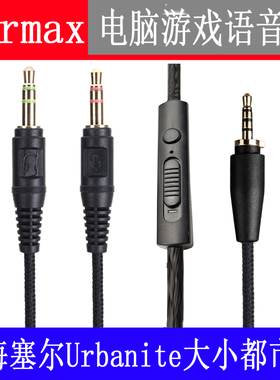 大都市人 小都市人 Urbanite电脑笔记本语音聊天镀银升级  耳机线