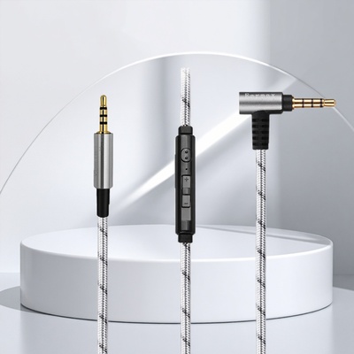 单晶铜镀银带麦克风升级耳机线