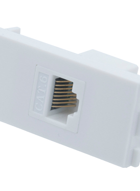 单口 CAT6 RJ45 母对母直插式  网络模块