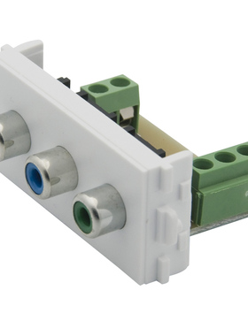 免焊接 红绿蓝 3RCA AV 色差 螺丝压线式 模块