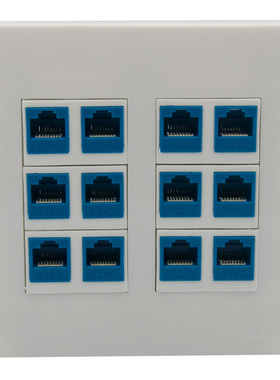 120型 12口网络 母对母直插式 组合面板