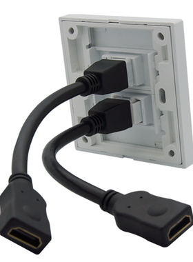 86型欧规 双口 HDMI 带短线式 面板