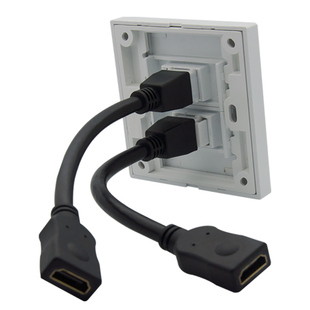 86型欧规 双口 HDMI 带短线式 面板