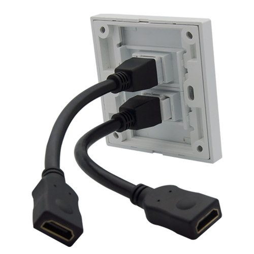 86型欧规 双口 HDMI 带短线式 面板