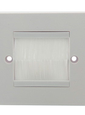 86型 英式 毛刷 防尘 HDMI VGA 音箱 网线 穿线面板