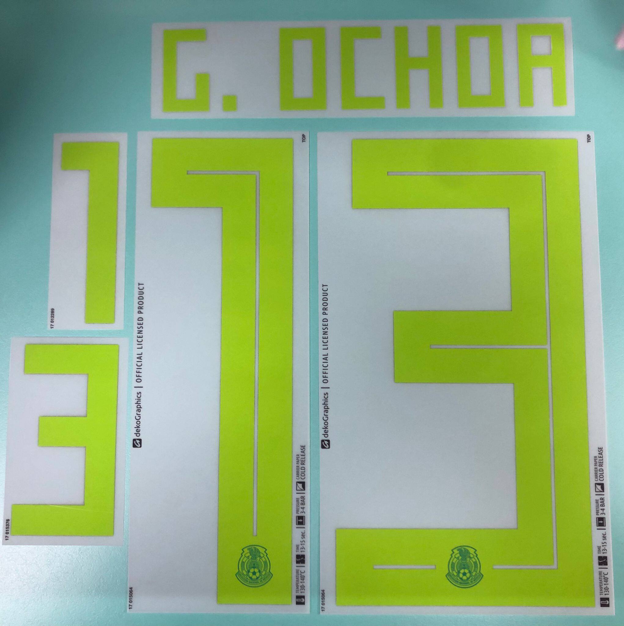 2018年度 世界杯 墨西哥 門將 原裝印字 #13 g.ochoa