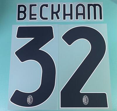 23-24 年度 AC米蘭 主埸 原裝印字 #32 BECKHAM GIROUD KJAER