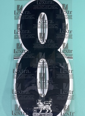 Lextra 英格蘭超級足球聯賽 原年原裝正品 10吋 球員版 號碼 黑色