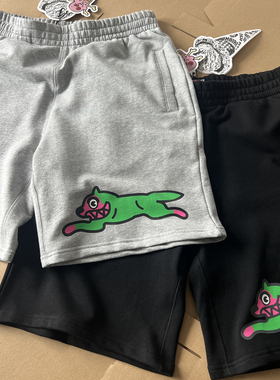 美潮飞狗BBC ICECREAM夏季慢跑纯棉毛圈健身运动休闲情侣中裤短裤