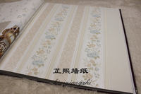 Tianli wallpaper, rose vertical stripes, country style, bedroom and living room, warm and romantic country style thumbnail 3