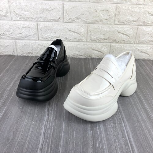 真皮女鞋厚底增高单鞋英伦乐福鞋