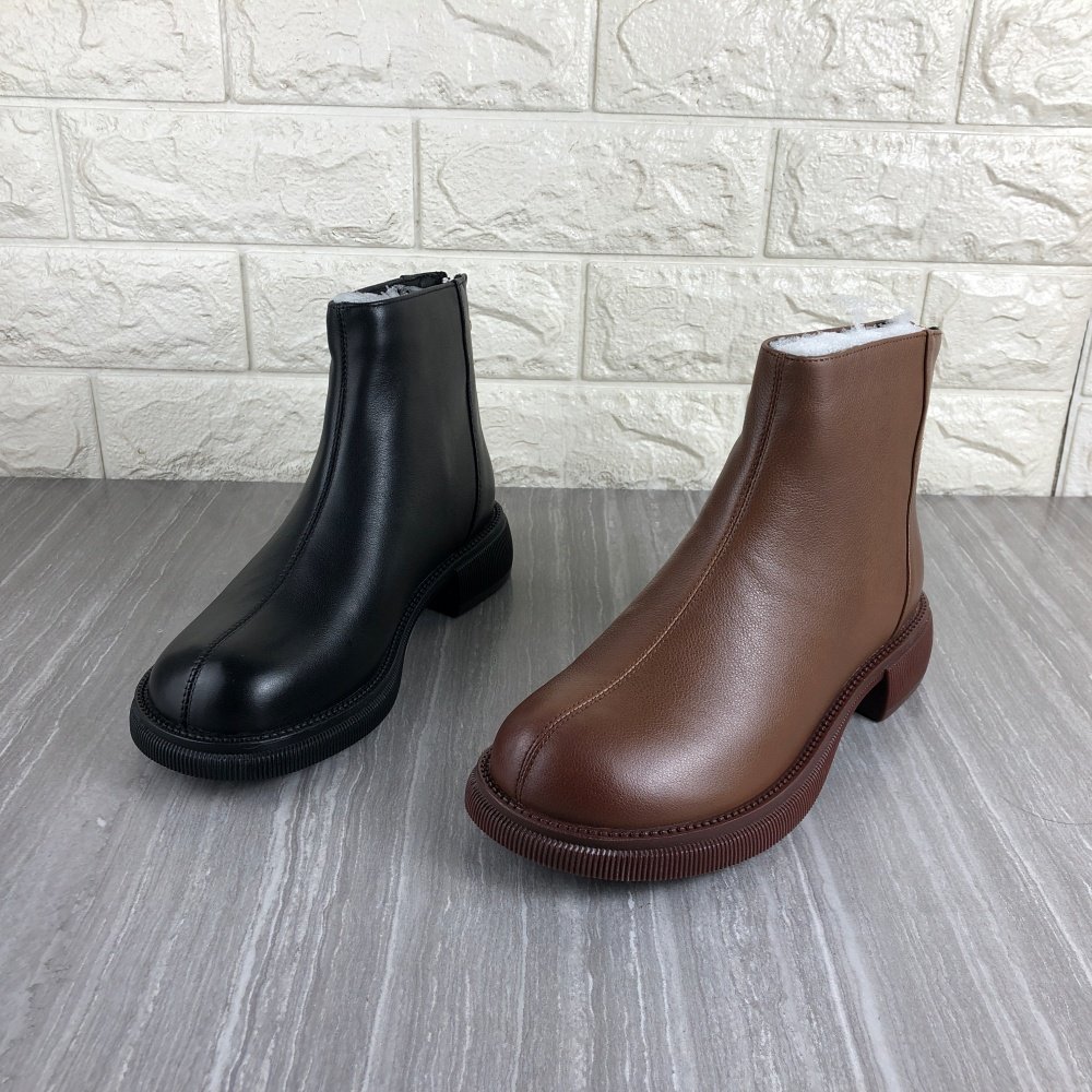 断码撤柜处理真皮女靴低跟百搭舒适休闲短靴后拉链加绒棉靴牛皮,女鞋,时装靴,淘宝优惠券,粉丝福利购,淘宝优惠卷