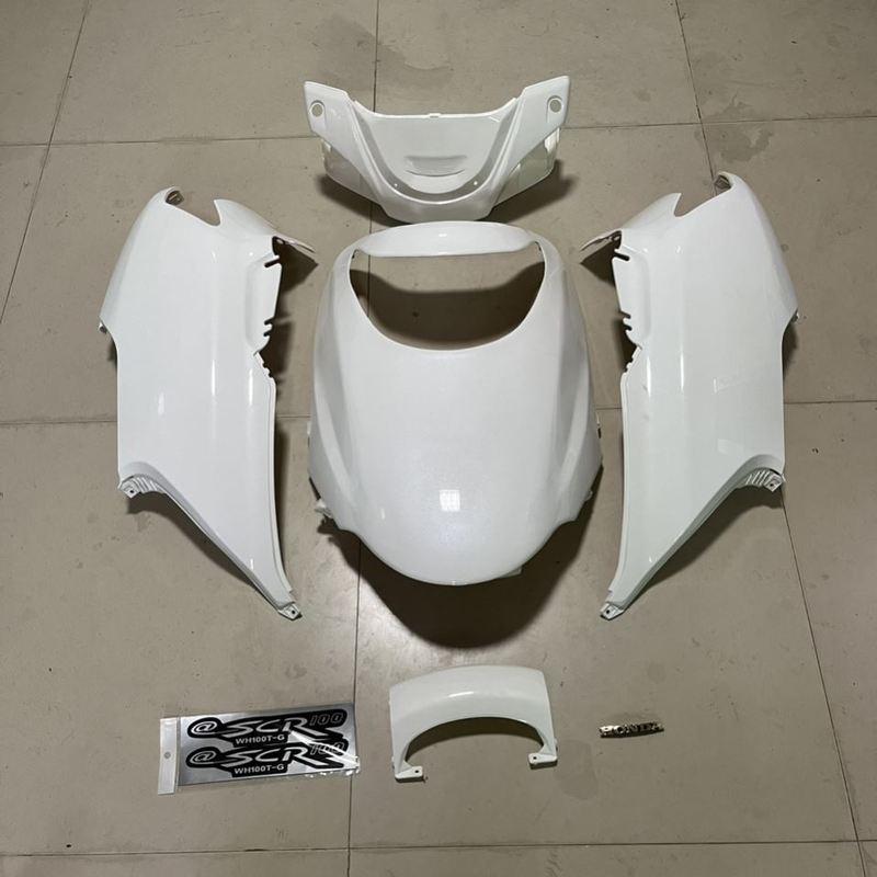 适用五羊本田小公主喜悦WH100T-G-H全车外壳面板前围边条灯箱