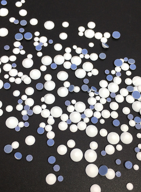 平底圆形烫钻胶底瓷白美甲钻饰指甲饰品DIY粘钻SS6-SS20#混大小装