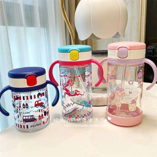 richell日本利其尔鲸鱼吸管杯