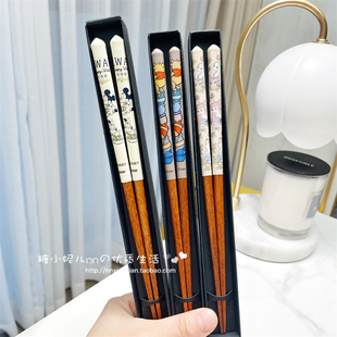 日本Skater卡通儿童小学少女维尼米奇龙猫公主防滑木质筷子 21cm