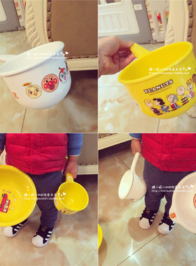 日本面包超人婴儿水瓢舀水勺洗头新生儿童宝宝盆子洗手洗脸盆面盆