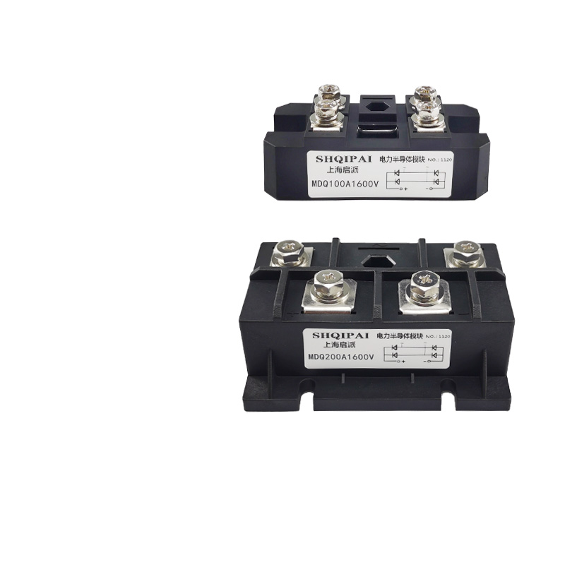 MDQ100A1600V单相整流桥50A 200A 300A-16模块散热器直流电12VDC