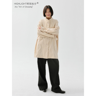 风格 新中式 廓形灯芯绒剪裁风衣外套 独树一帜 HIGHLIGHT加分26ss