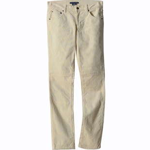 瑕疵价和前秀通勤百搭灯芯绒棉女裤古铜Y拉链门襟显瘦直筒长裤E7