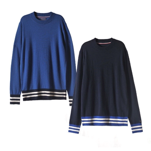 和前秀秋冬商务百搭保暖羊绒羊毛针织毛衣经典圆领长袖套头男装B6