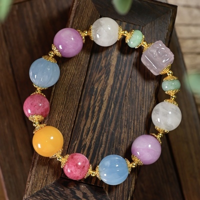 新中式天然多宝彩宝手链手串女