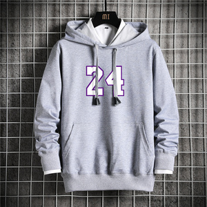 M-5XL2021秋冬日系大码男长袖连帽印花卫衣宽松潮流套头外套P45