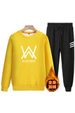 纯棉2020冬季卫衣休闲宽松加绒加厚青少年圆领套装A163-5504-P90，男装卫衣，星座211-1