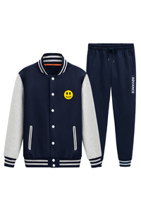 2020年冬季加绒加厚潮流棒球服运动套装外套男A163-BYP537-P110