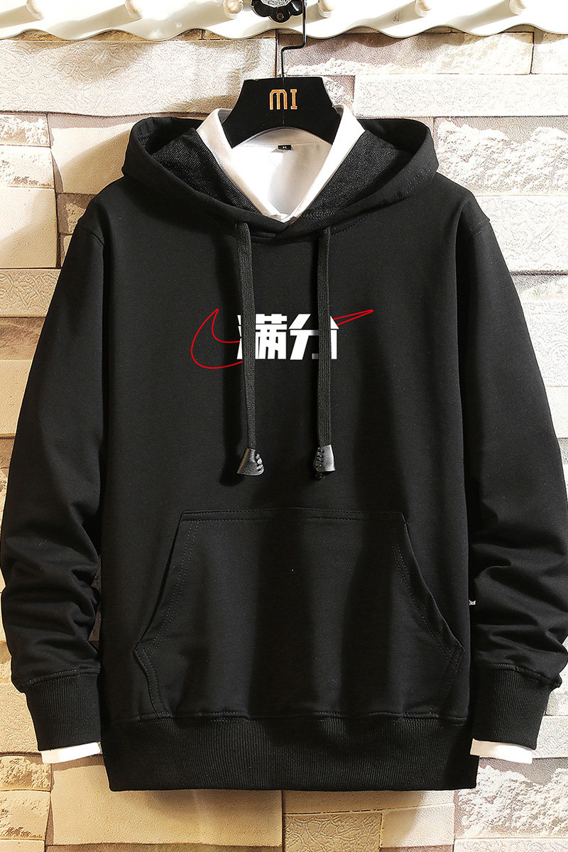 男士冬款连帽衫韩版卫衣加绒加厚宽松外套A163-J7818-P55,男装卫衣,星座211-1