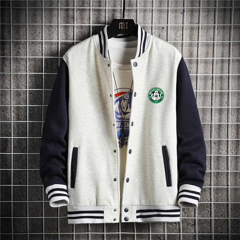 2021春秋季新款男士棒球服日系宽松大码夹克上衣男A163-Q8952-P55图片