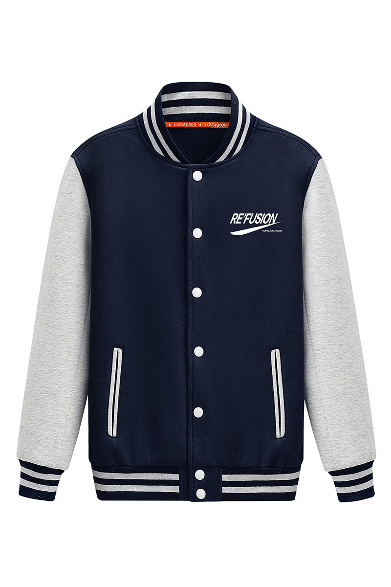 冬季衣服棒球服运动加绒加厚潮流外套青春A163-BP303-P65,男装卫衣,星座211-1