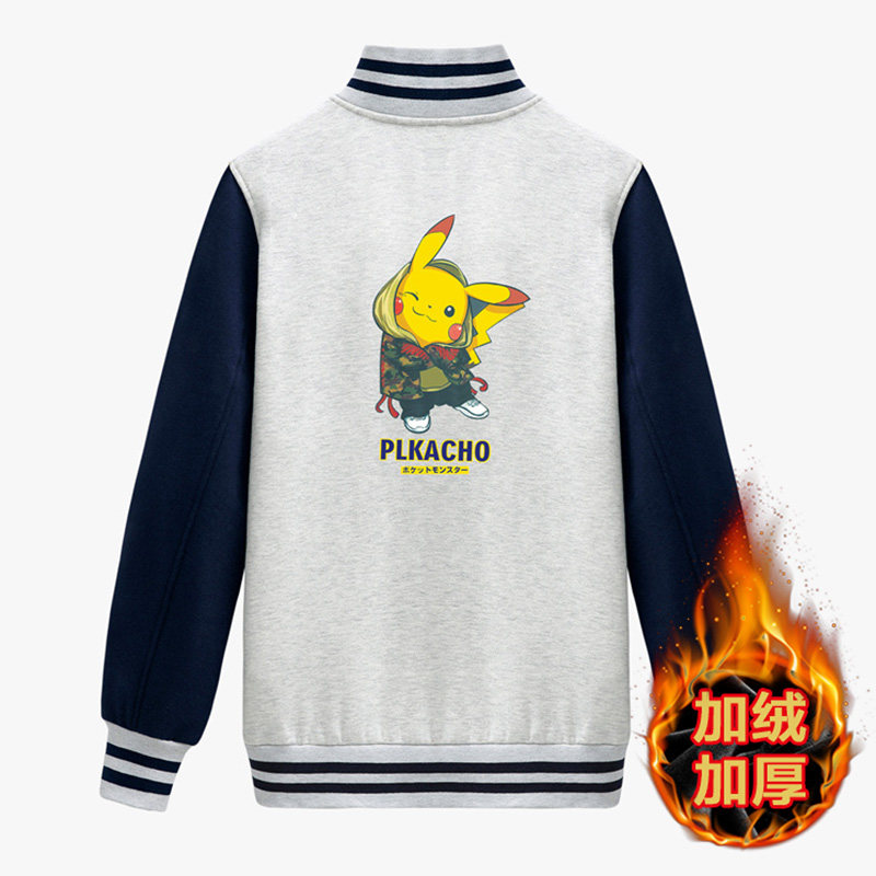2020年冬季衣服棒球服运动加绒加厚潮流外套A163-Q8956-P55图片