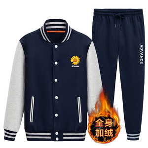 棒球服男冬青少年班服卫衣外套休闲运动套装A163-QQ8657-P95图片